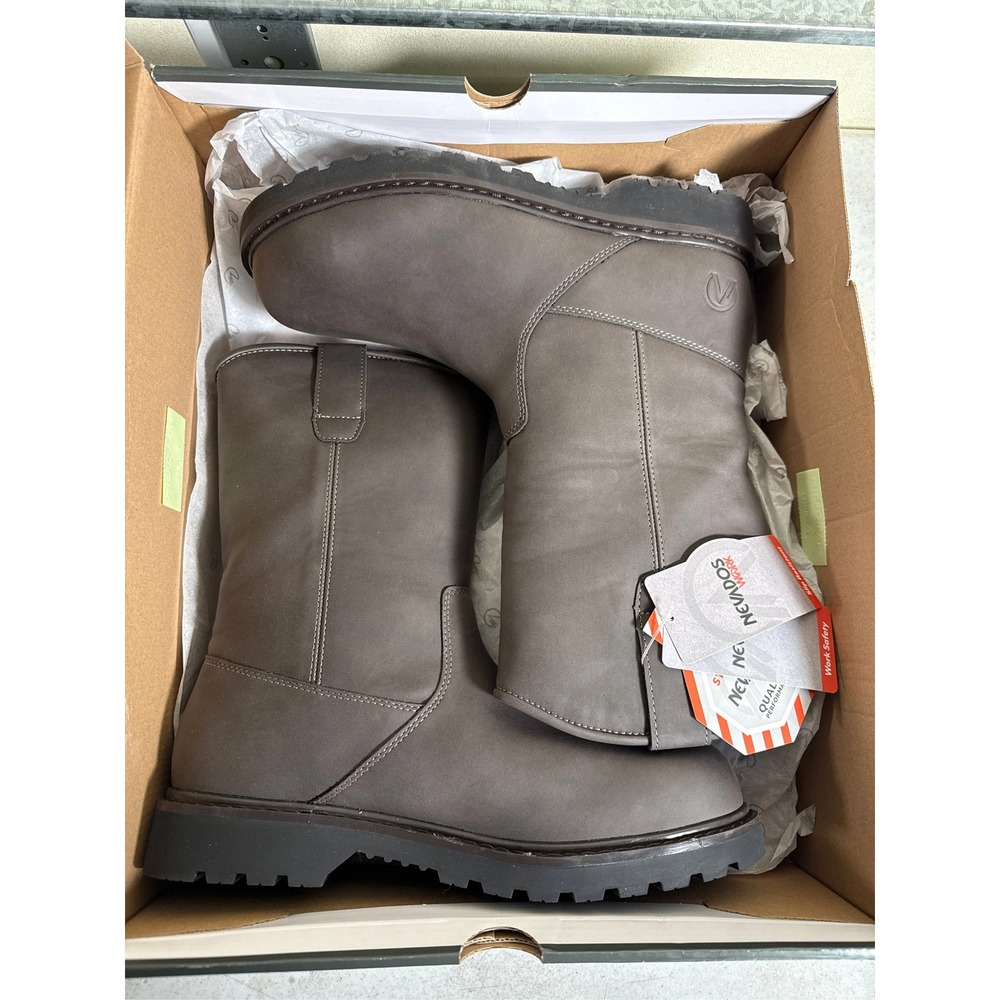 Nevados Surrey Steel Toe Men's Work Boots - Brown, Size 9.5